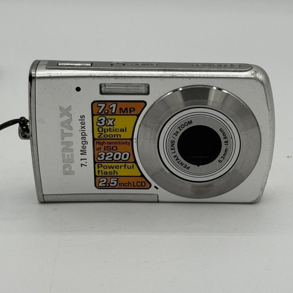 Pentax Optio M30 Digital Camera Silver 7.1MP 3x Optical Zoom Y2K Retro Pocket